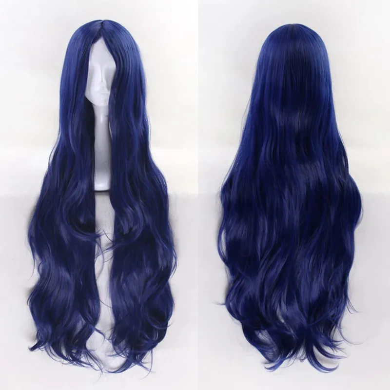 Danganronpa V3: Killing Harmony Shirogane Tsumugi Синие длинные парики для косплея 100 см, термостойкие синтетические волосы, парик для вечеринки + шапочка для парика
