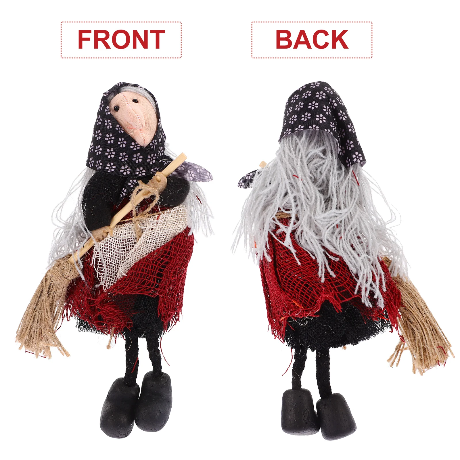

Small Witch Hanging Decoration Baby Halloween Plastic Stuffed Figurine Ornaments Indoor