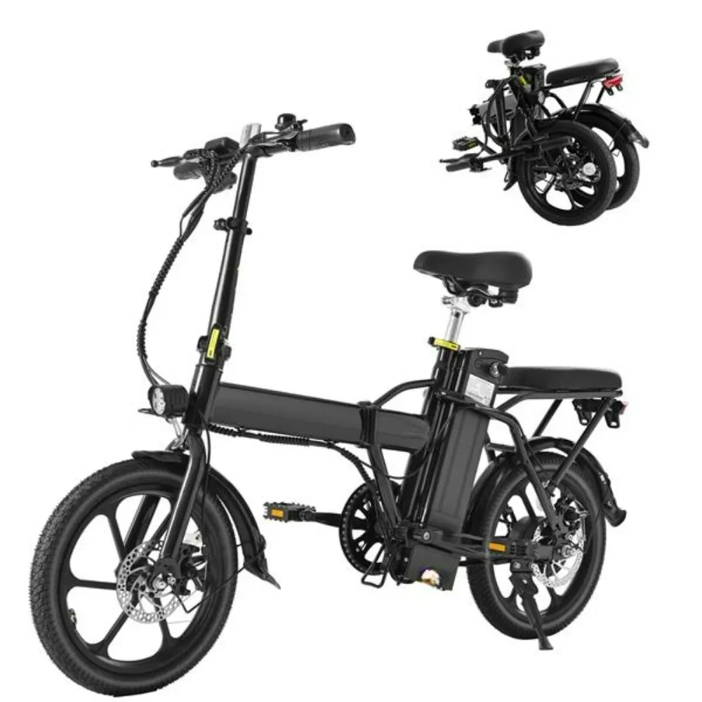 Adult Electric Bicycles 500W Motor 15.5MPH Max Speed,16inch Tire,42 V 10.4 AH Removable Battery Fold able Adult Electric Bicycle