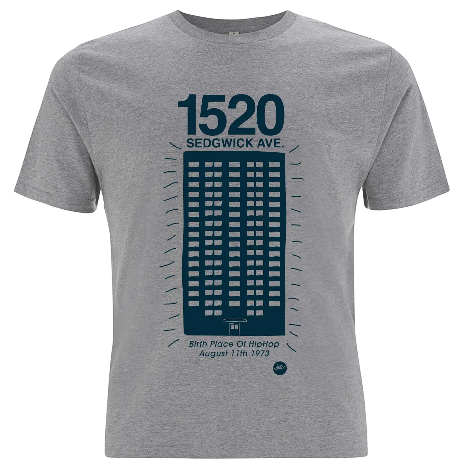 1520 Sedgwick Ave Birthplace of Hip Hop T Shirt Grey