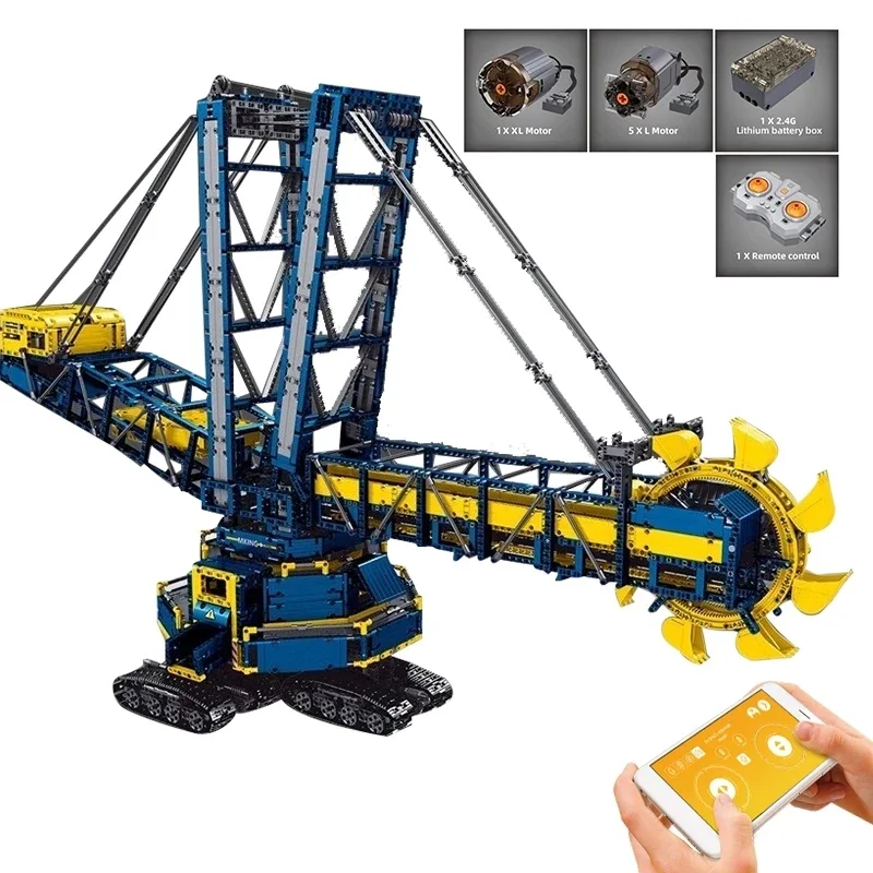 

Mould King 17006 Motorized Bucket Wheel Excavator Model Toys Building Blocks for Kids Children Birthday Christmas Gifts 20015