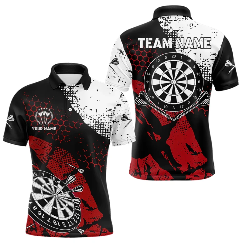 

Trendy Darts Graphic Polo Shirt Fashion Summer Short Sleeve Custom Name Team Uniforms Polo Shirts Cool Streetwear Oversized Tees