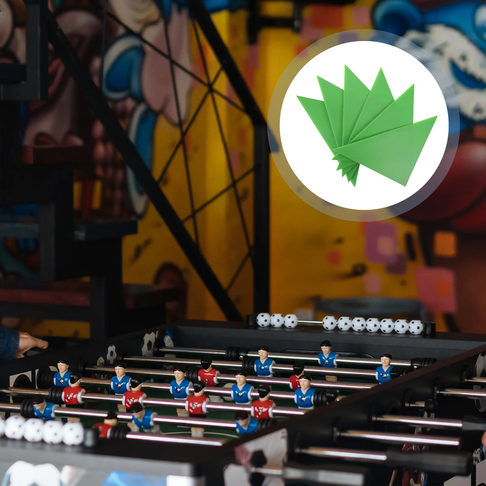 6 個サッカーテーブルアクセサリーグリーントライアングルコーナープロテクターフーズボールテーブルエッジ用プラスチックカバークッション