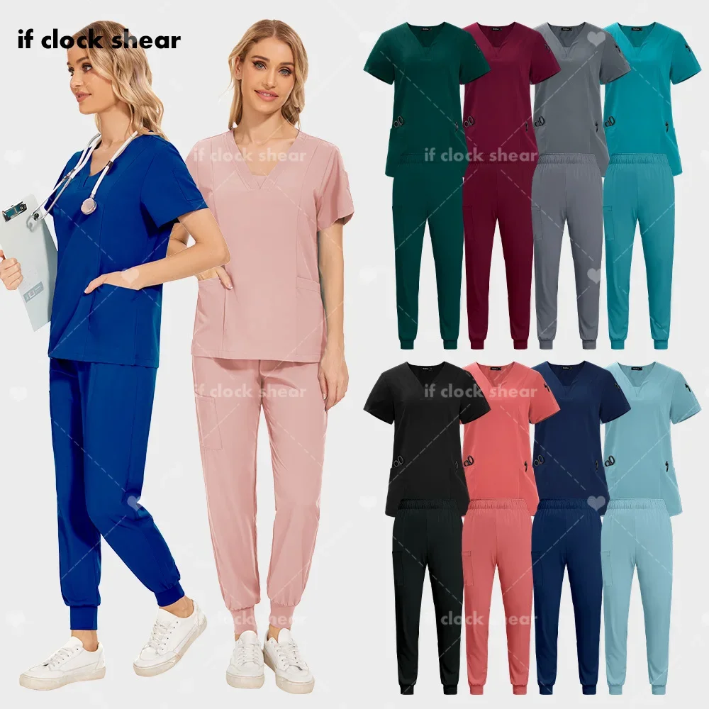 Multicolor Hospital Doctor Workwear Unisex Short Sleeved Pharmacy Nurse Uniform Medical Scrubs Sets Oral Dental Surgery Uniforms