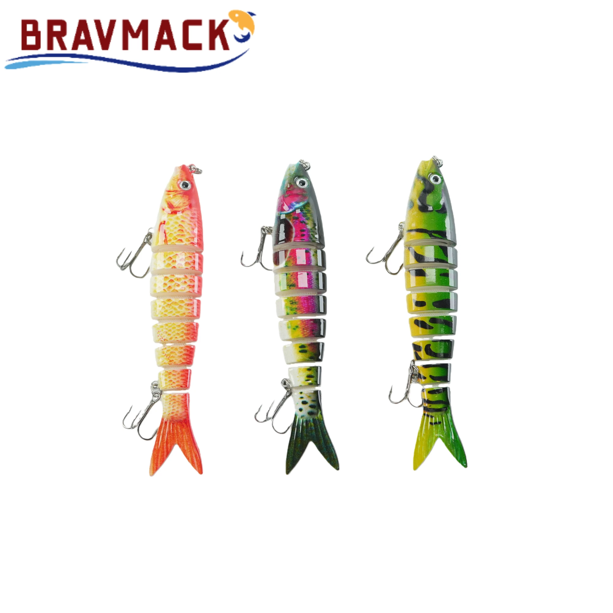 Fishing Lure Popper - BRAVMACK 3 Adet Batan Çok Eklemli