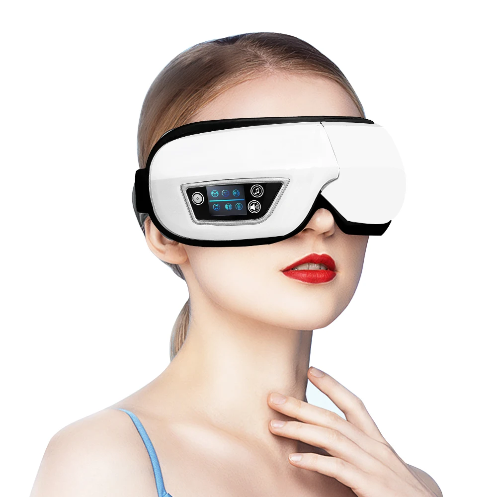 6D Smart Eye Massage Instrument Vibration Airbag Compress Eye Massager Eye Glasses Tool Music Relax Fatigue Sleepping Mask