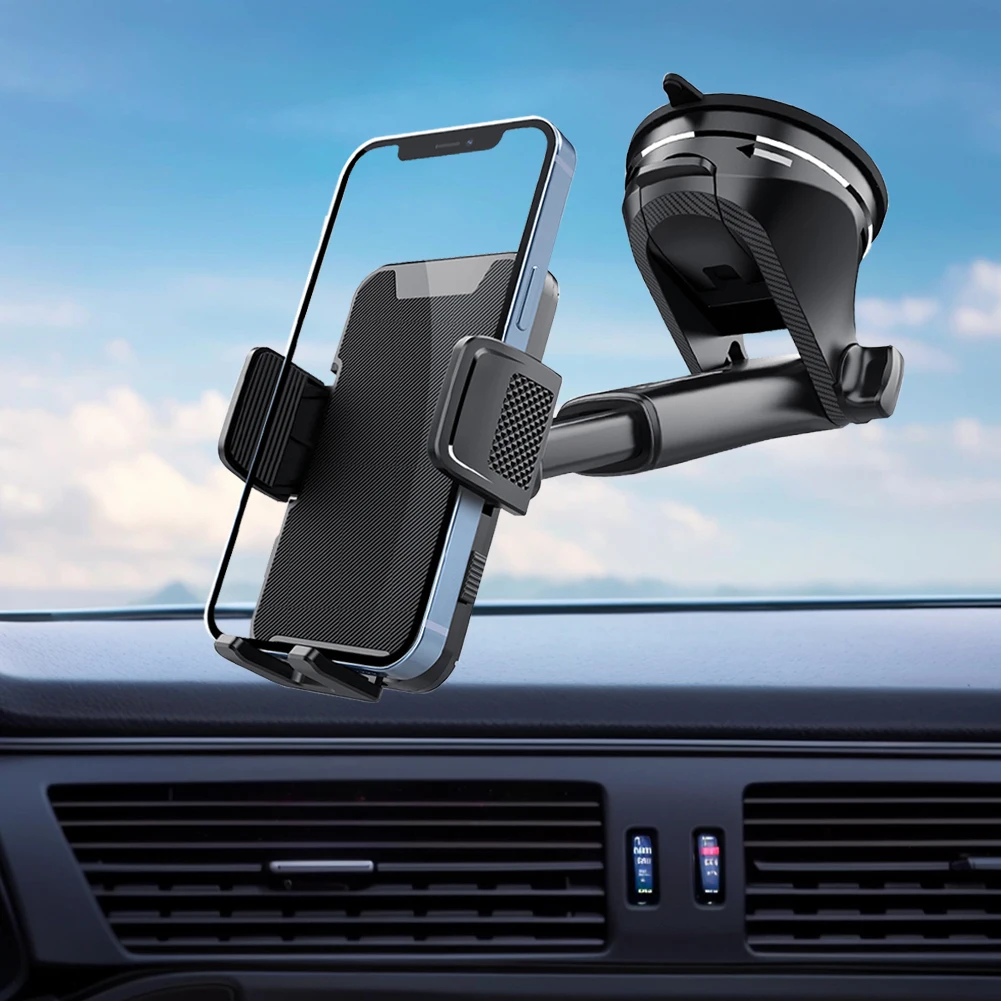 Gravity Sucker Dashboard Mobile Phone Stand 360° Rotation Cell Phone Support Windshield Phone Bracket for Trucks RVs Vehicles