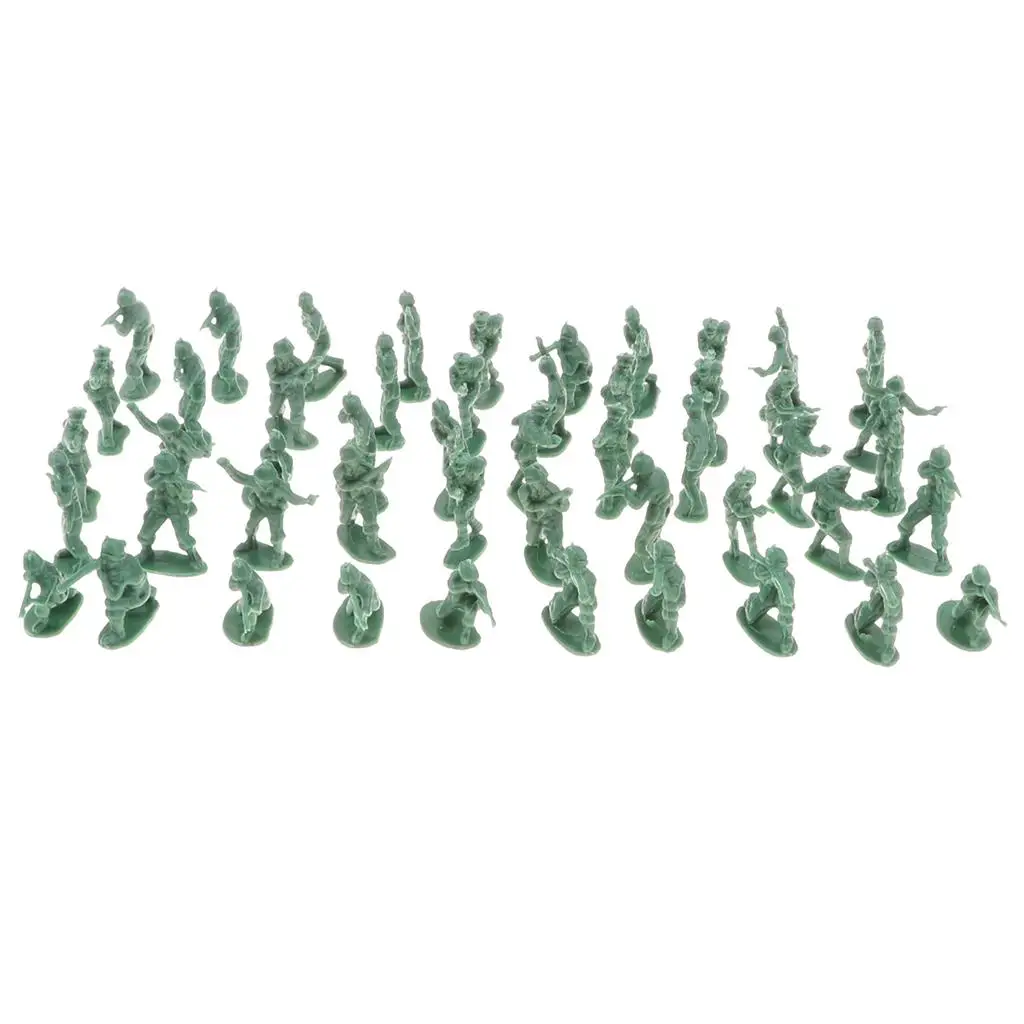 Army Scene Model Playset para Homens, Action Figures, Brinquedo Verde, 100 pçs/lote, 2cm