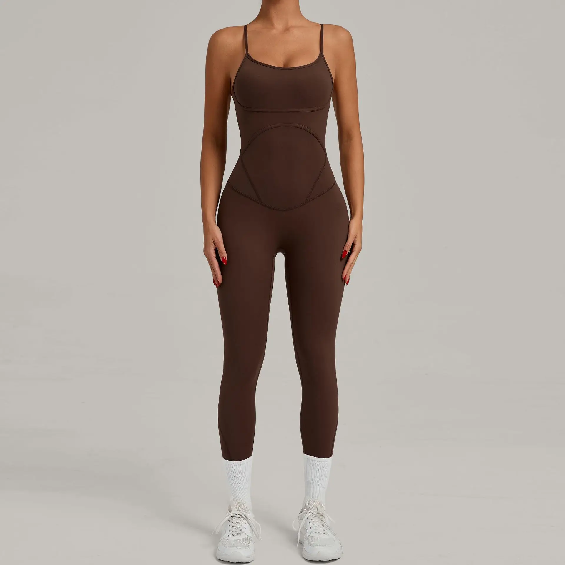 

Fitness Jumpsuit Gym Set Women Cross Adjustable Strap Sports Bodysuit Running One Piece Yoga Suit Backless Romper Sportswear