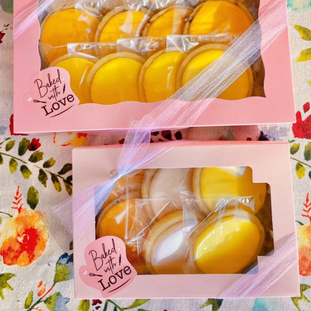 60pcs Baked With Love Sticker in Sheets 2inch Highly Recommended for Bakeries and Baked Products Handmade Gloves Die cut Design