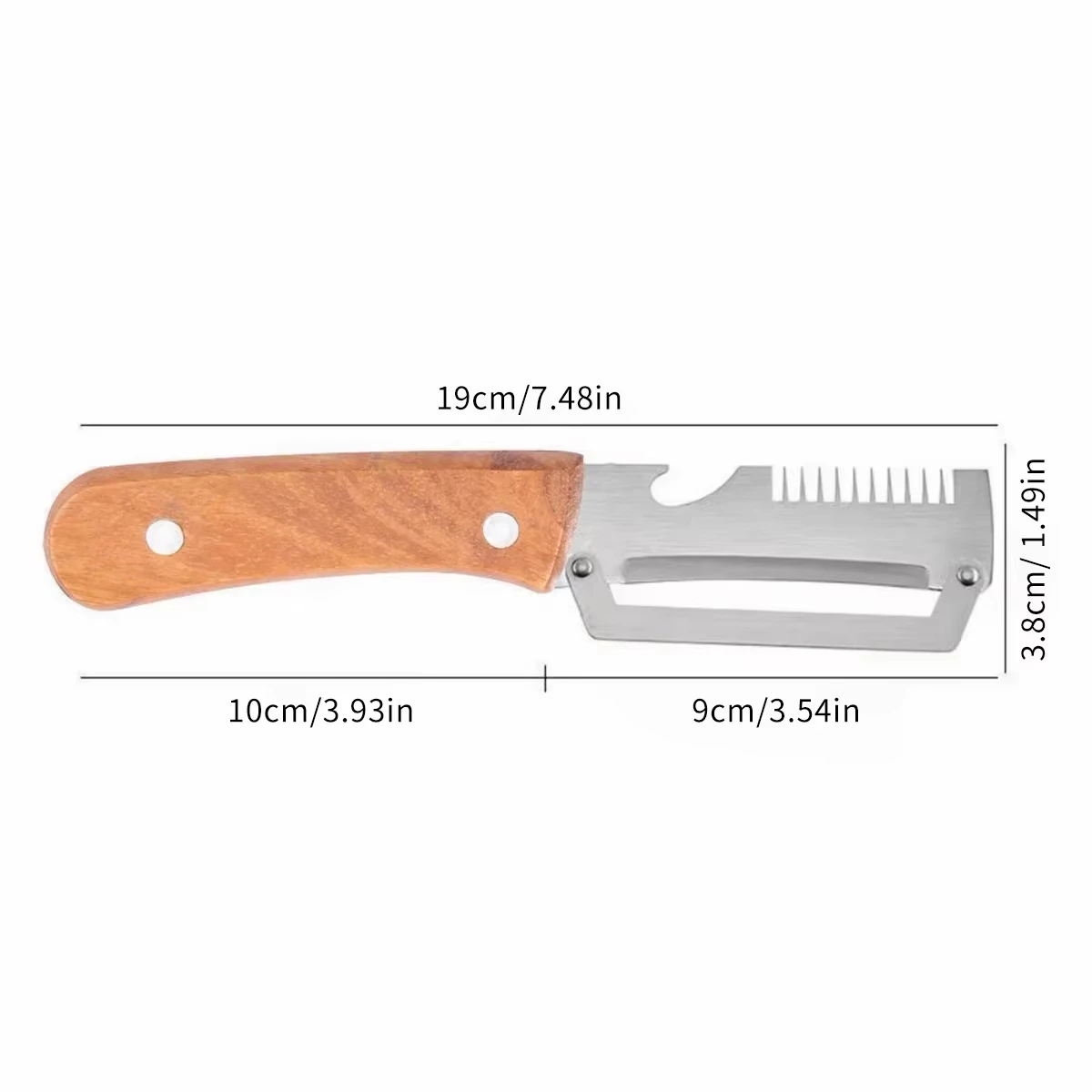 2-teiliges Set aus Edelstahl, multifunktionaler Küchenschneider, scharfes Schneidewerkzeug für den Haushalt, Zerkleinerer für Frühlingszwiebeln, Kohl, Gemüseschäler – Detail 8