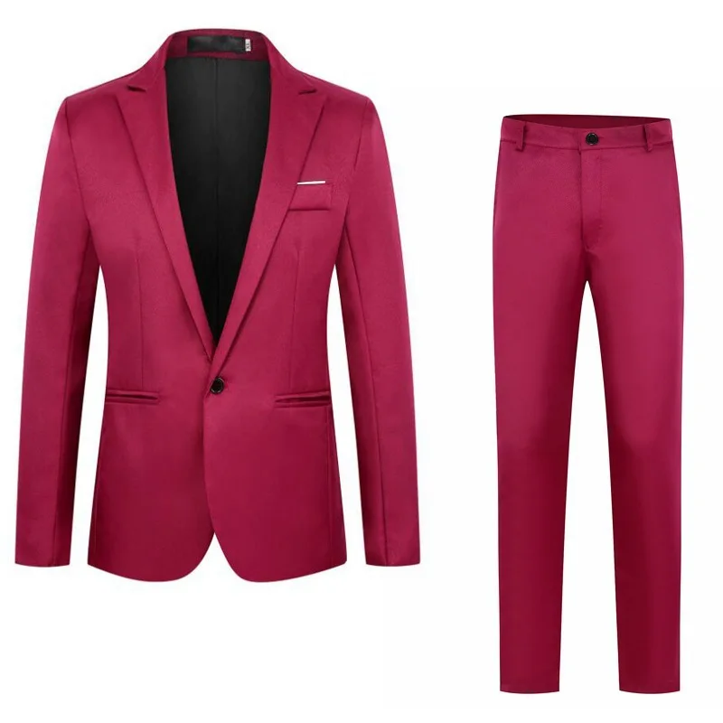 H4 Broek Chic Pak Pak Mannen Herfst Nieuwe Stijl Tops Tweedelige Pak Groomsmen Jurk Tops