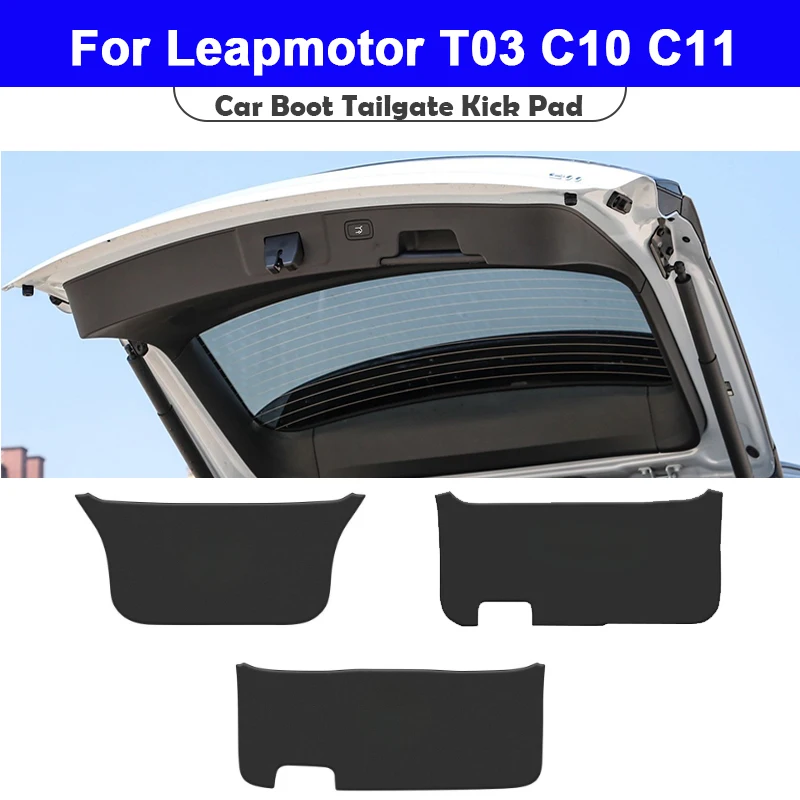 

Для Leapmotor T03 C10 C11 2020-2025 багажник противоударная накладка внутренняя модификация задняя дверь кожаный защитный авто коврик аксессуары