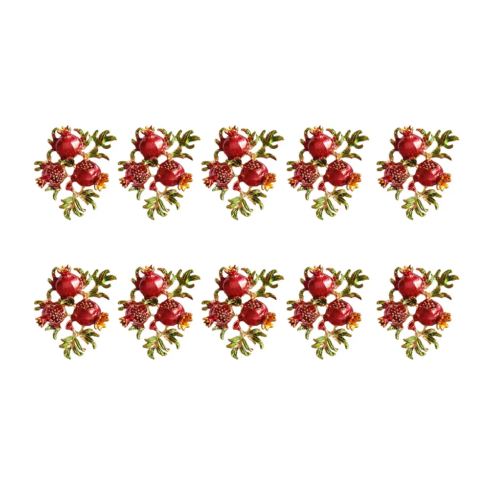 

10 шт. Золотистые сплавные шпильки-броши в форме граната для рукоделия, украшения головных уборов, декора, подарков для детей на праздники