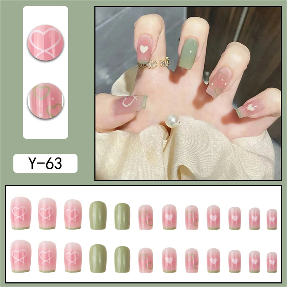 Parches para manicura de uñas postizas, arte de uñas usable con diseño, cubierta completa, desmontable, largo, corto, accesorios para uñas postizas