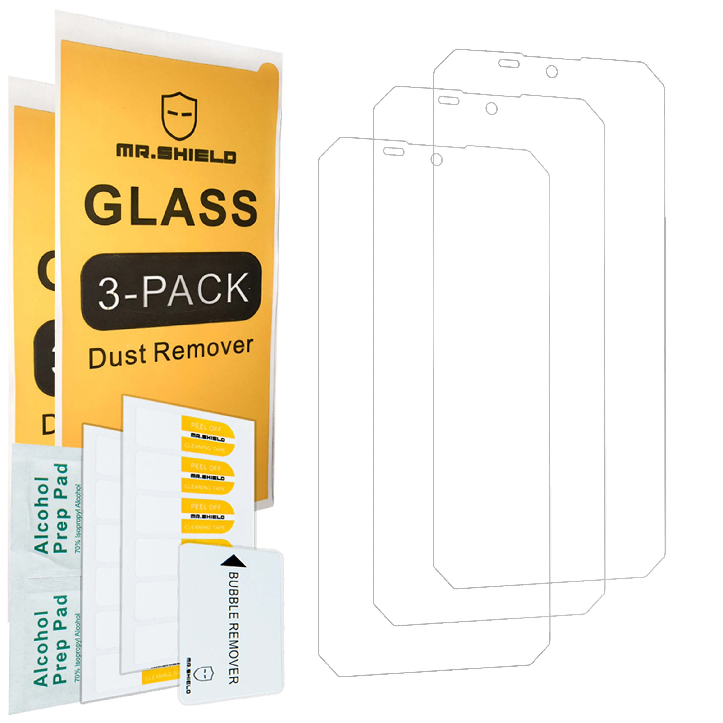 Mr.Shield Screen Protector compatible with Oukitel WP38 [Tempered Glass] [3-PACK] [Japan Glass with 9H Hardness]