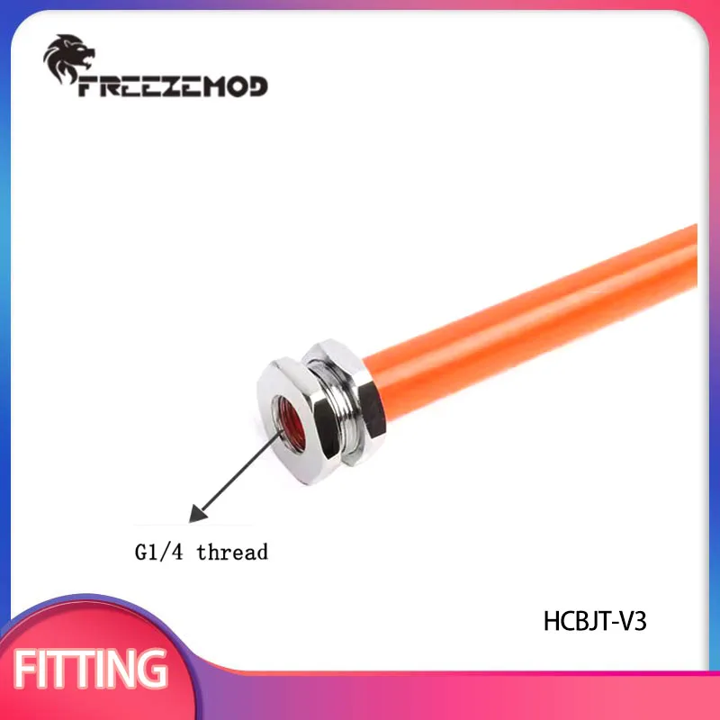 FREEZEMOD Water-cooled Top Water Injection Brass Fitting G1/4 Thread Straight Insertion 14mm Acrylic PETG Hard Tube / HCBJT-V3