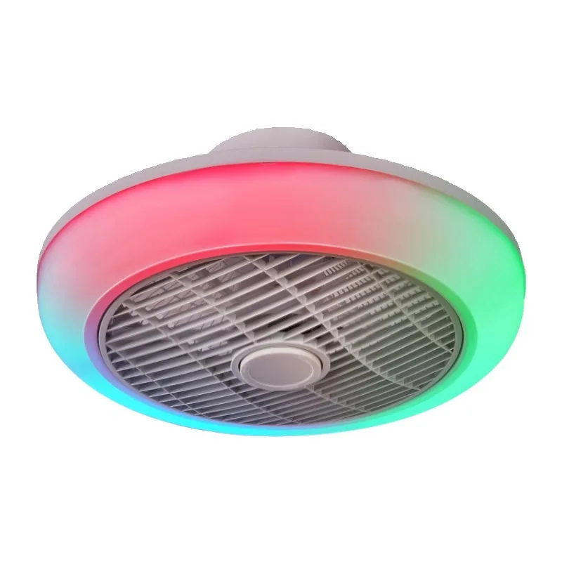 Imagem -06 - Quarto Rgb Ventilador de Teto Luz Casa Decro Led Luz de Teto com Ventilador Inteligente App Bluetooth Música Alto-falante Invisível Ventilador Luz