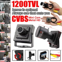 Minicámara de vigilancia de seguridad analógica, Super pequeña, 1200TVL, CCTV, HD, Metal, Micro Video monitoreo, Vidicon de seguridad con soporte