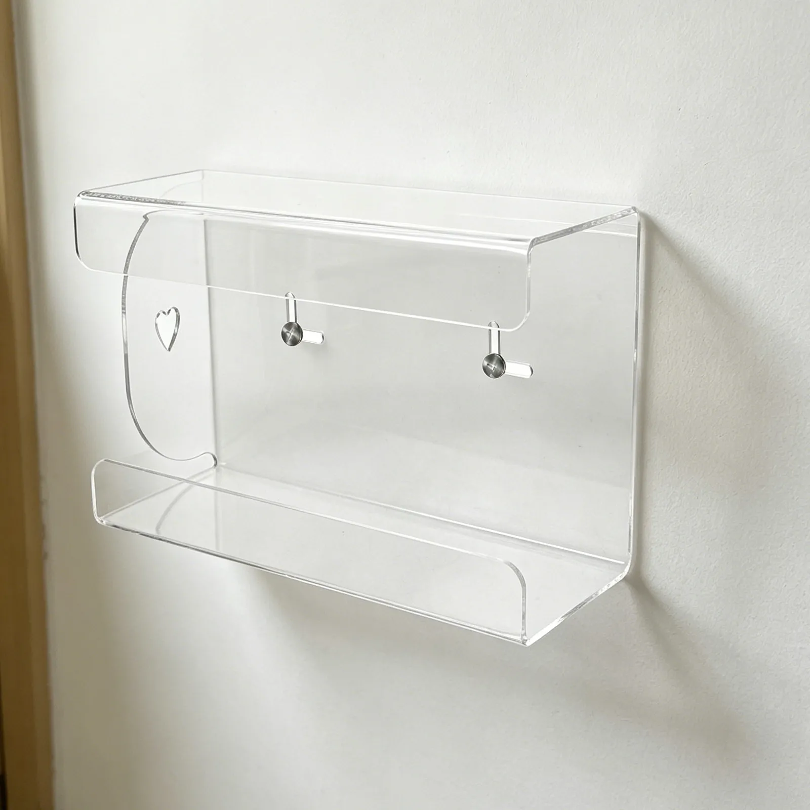 Wall Mounted Glove Dispenser Clear Acrylic Holder for Disposable Gloves Masks Office Home Clinic