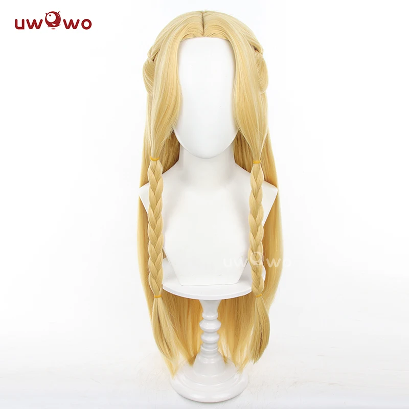 

UWOWO Deliciouss inn Dungeonn Marcillee Donatoo Cosplay Wig Anime wig Yellow Hair 80CM