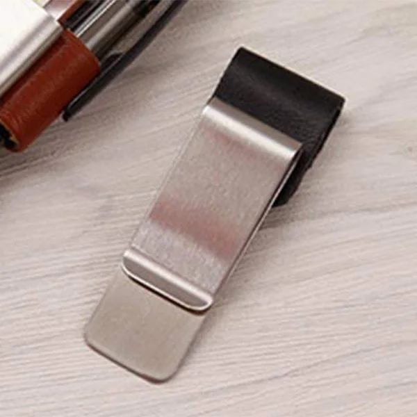 Pen Loop de couro com aço inoxidável, Travel Notebook Holder, 4 Pack