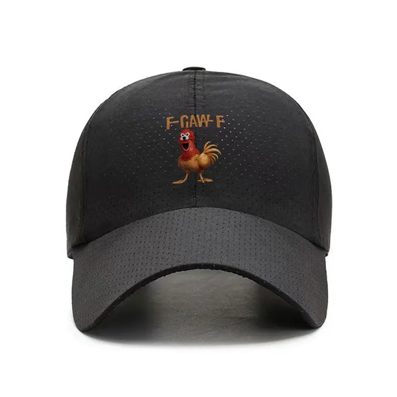 Funny Rooster Quick Dry Baseball Cap Breathable Adjustable Outdoor Sports Hat