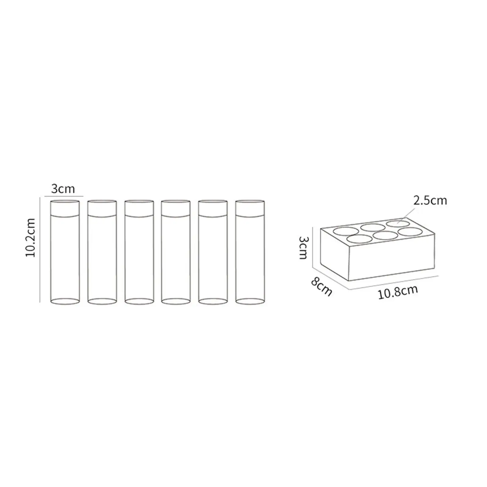 Coffee Bean Test Tubes Clear Espresso Bean Storage Set Canister Coffee Beans Storage Containers for Cafe Bar Kitchen Countertop