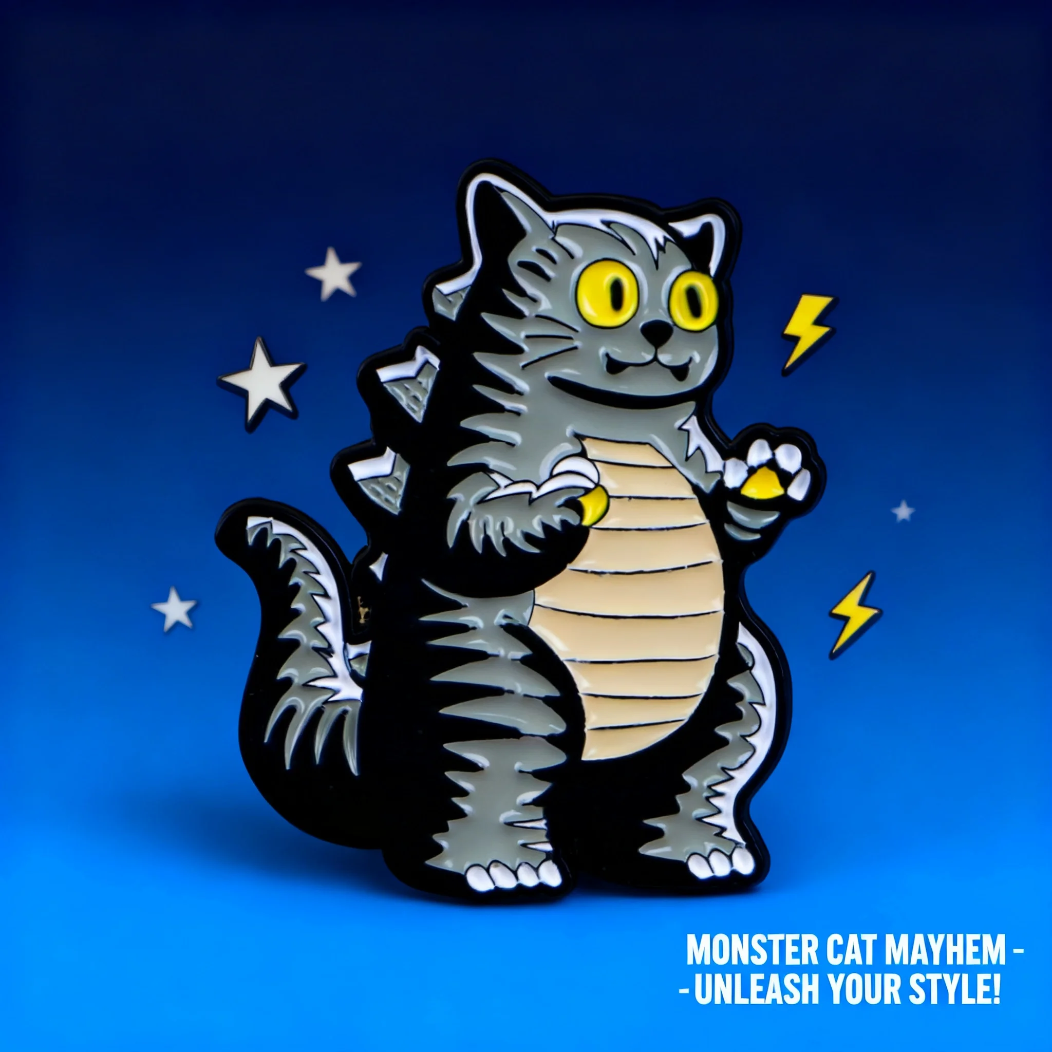 

Милые эмалевые значки-монстры в виде кошек, мультяшные значки для рюкзаков, женские броши, значки для шляп и лацканов, аксессуары для косплея, игрушки, подарки, кавайные товары