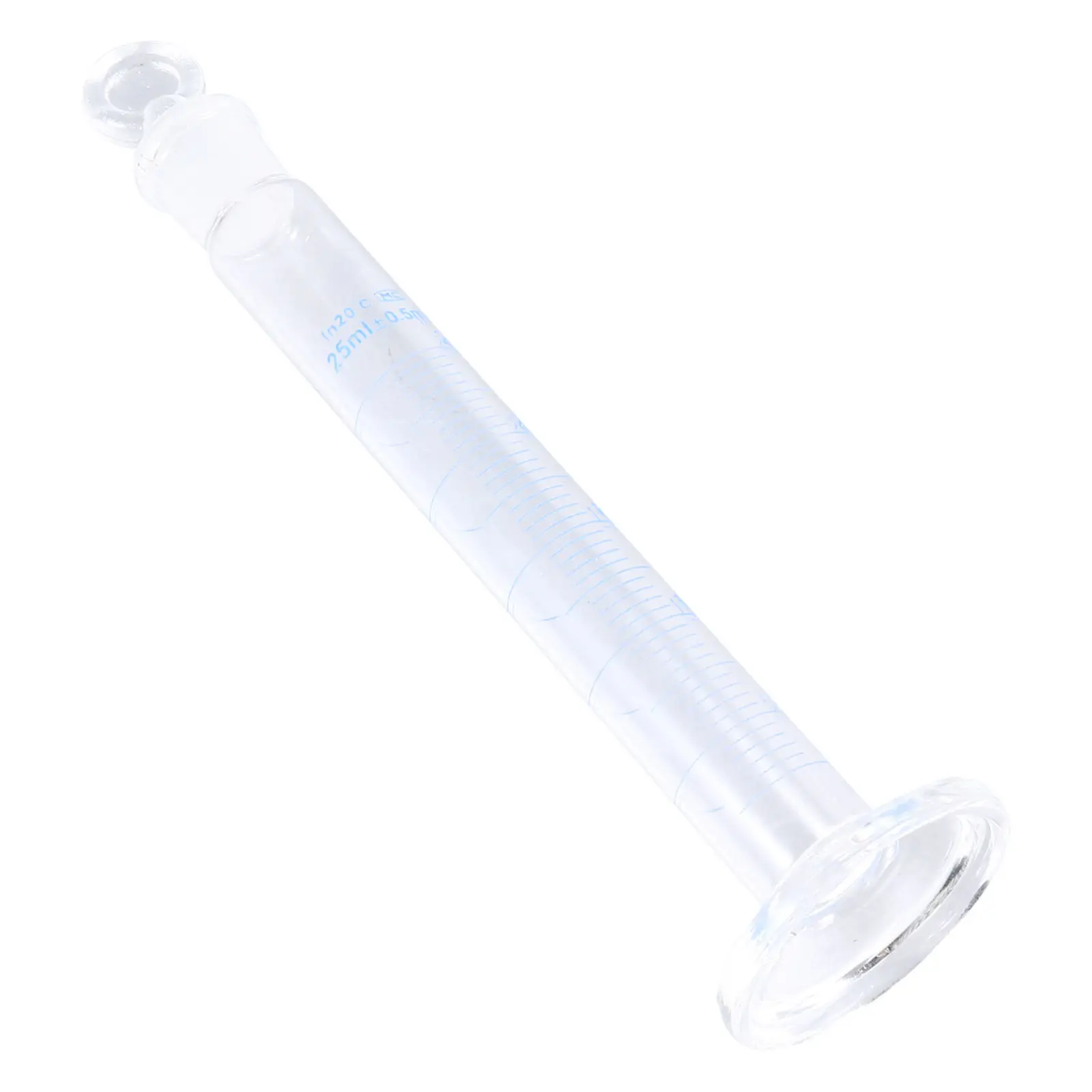 1Pcs Thick Glass Measuring Cylinder 25Ml Laboratory Graduated Cylinder Stopper Safe Chemical Reagent Leak Proof Science