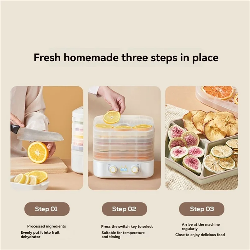 A05G-Food Dehydrator For Jerky Food Dehydrator Machine For Fruits/Meats/Snacks US Plug