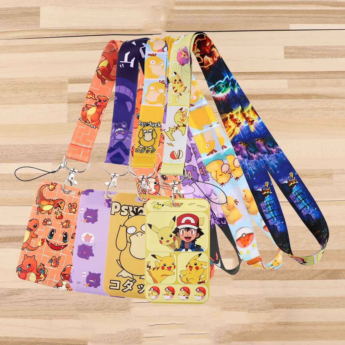 Anime Elf Lanyard Dinosaur Neck Straps ID Badge Holder Pendant Keyring Charm Cell Phone Cosplay Keychain Gift