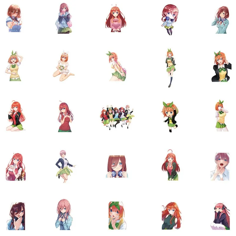 50st. De Typische Vijflingen Anime Stickers Bagage Waterbeker Briefpapier Scooter Scooter Laptop Decoratie