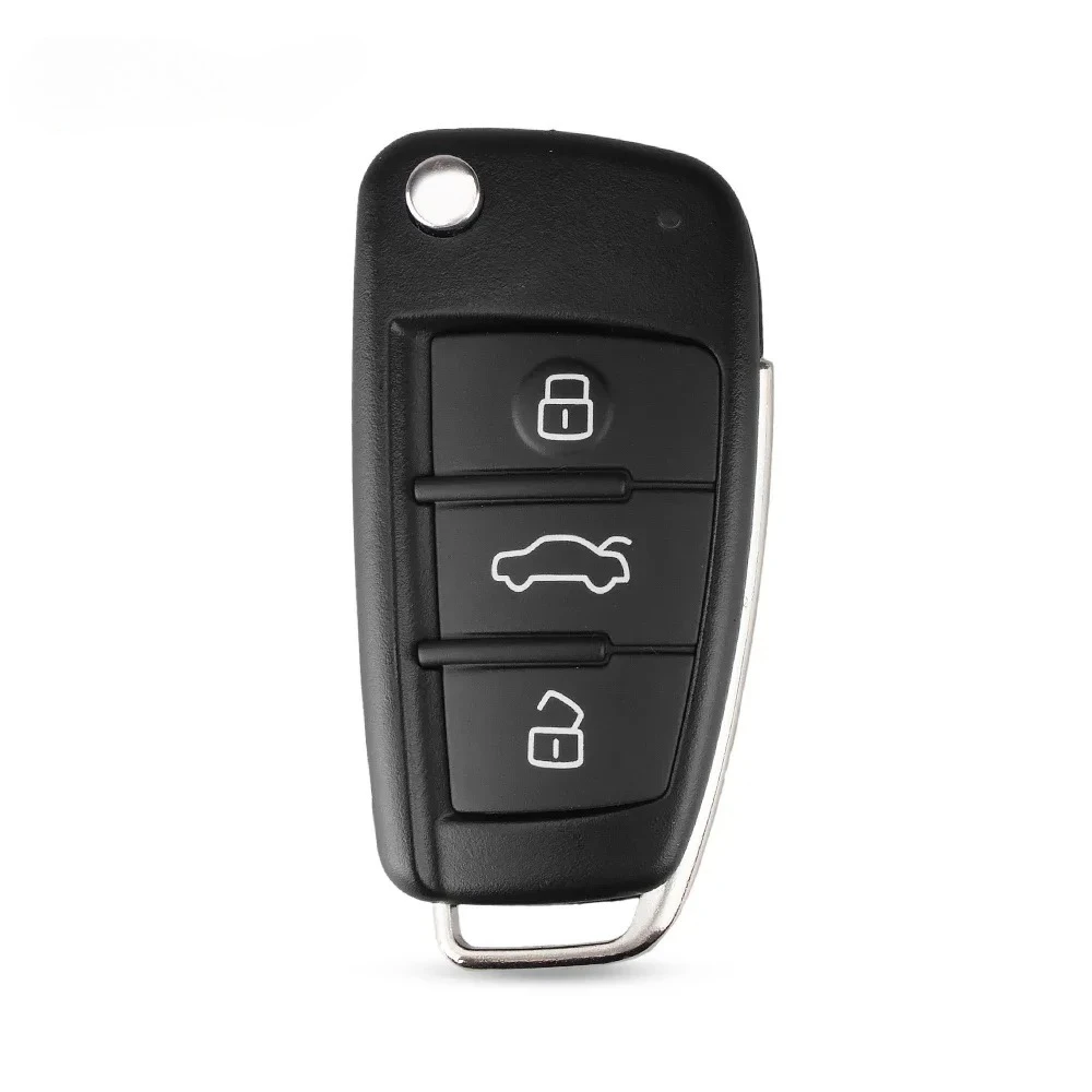 

3 Button Folding Flip Remote Key Shell Case Fob For Audi A6L Q7 A2 A3 A4 A6 A6L A8 TT 2008 2009 2010 2011 Fob Case