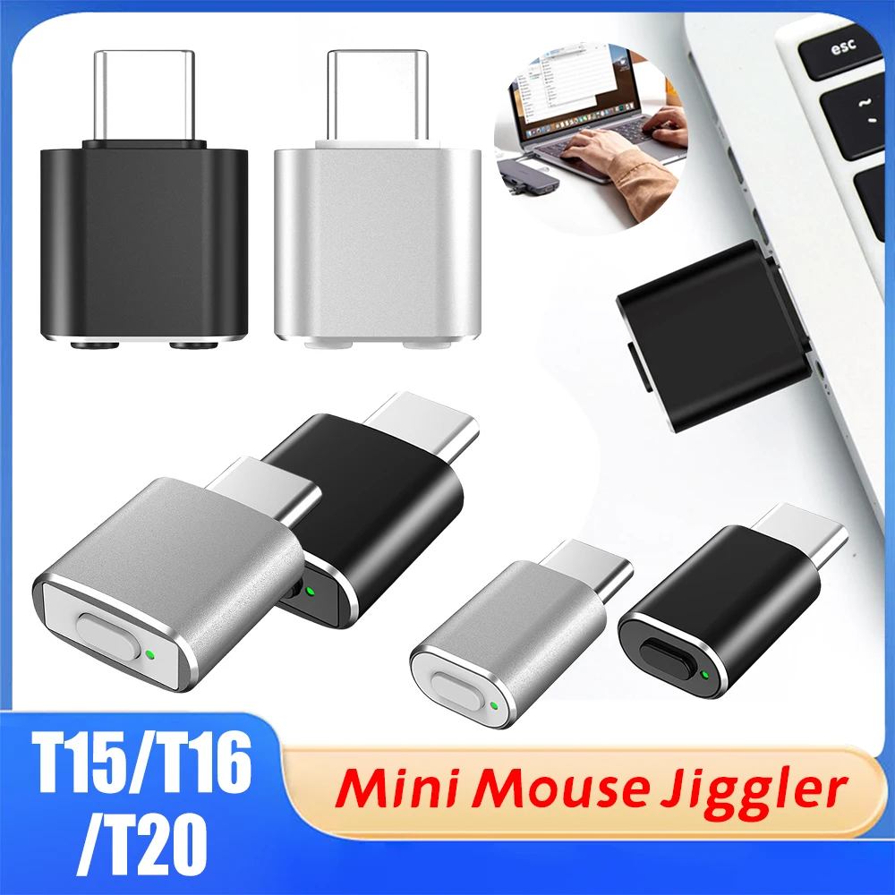 

Jiggler мыши Type-C Необнаружимый перемещение мыши с отдельным режимом и кнопками включения/выключения Поддержка многодорожечного имитации движения мыши