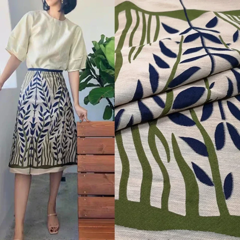 

Жаккардовая окрашенная в пряже ткань для шитья своими руками, весенне-осеннее модное платье, дизайнерская ткань, материал на метр