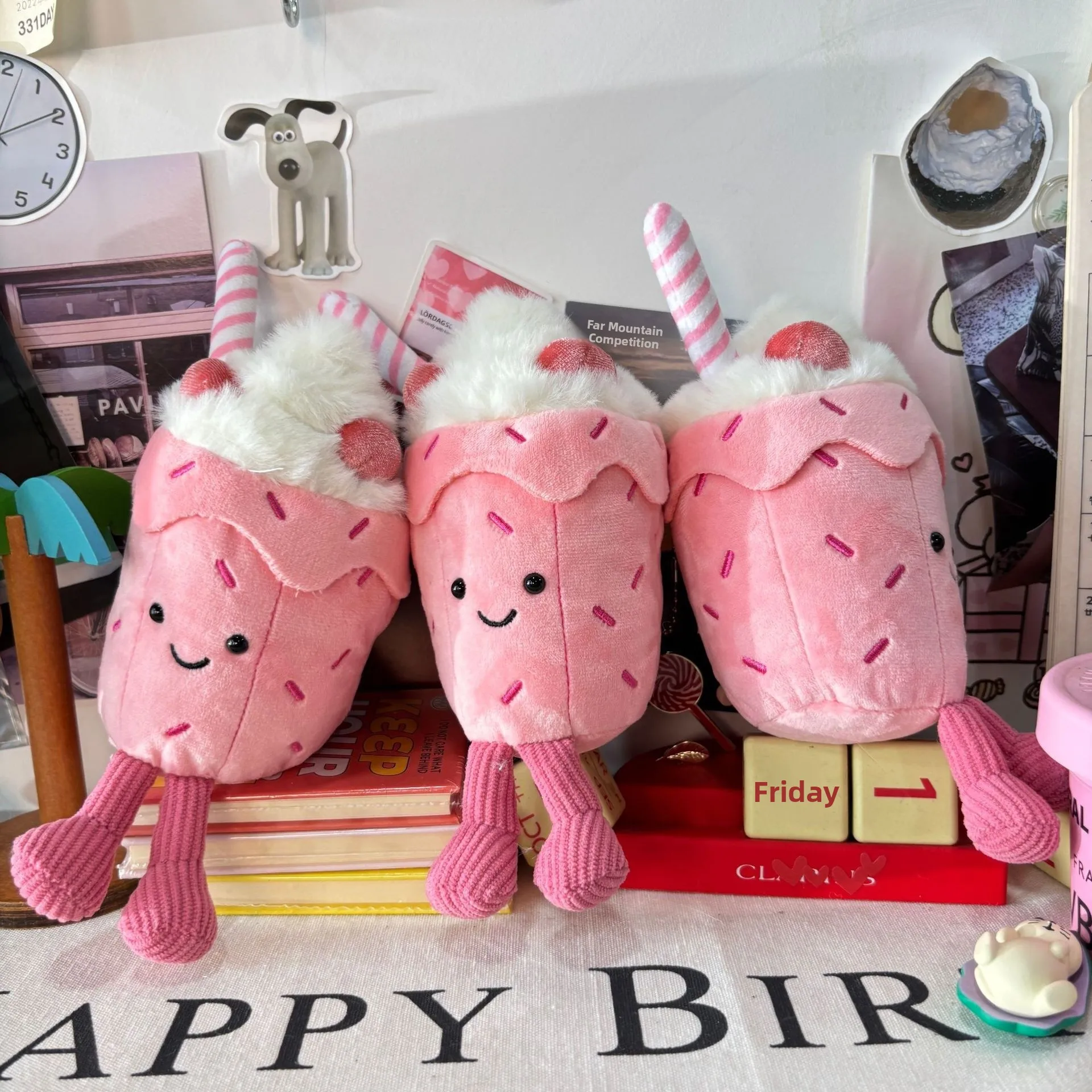 Adorável copo de limão stberry milkake chaveiro pingente saco plu boneca brinquedo Bapa boneca presente macio ort plu material