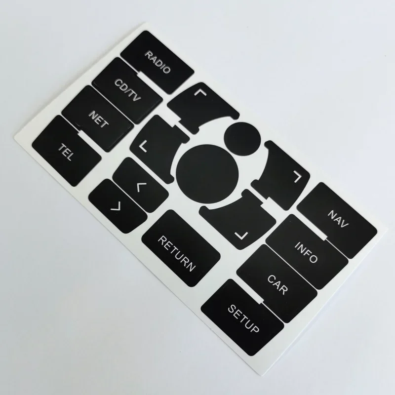 Car Interior CD Multimedia Radio Audio Button Repair Stickers Decals Kit For Audi A8 2004-2010 Car Stickers Accessories