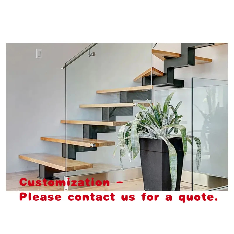 custom.Prima Modern Wooden Stairs Residential Living Room Decor Elegant and Stylish