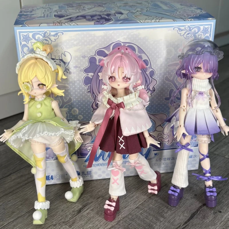 BJD 인형 블라인드 박스 코메프리 라이스 스위트 오션 젬 8분 모바일 인형 트렌디한 놀이로 변신 가능