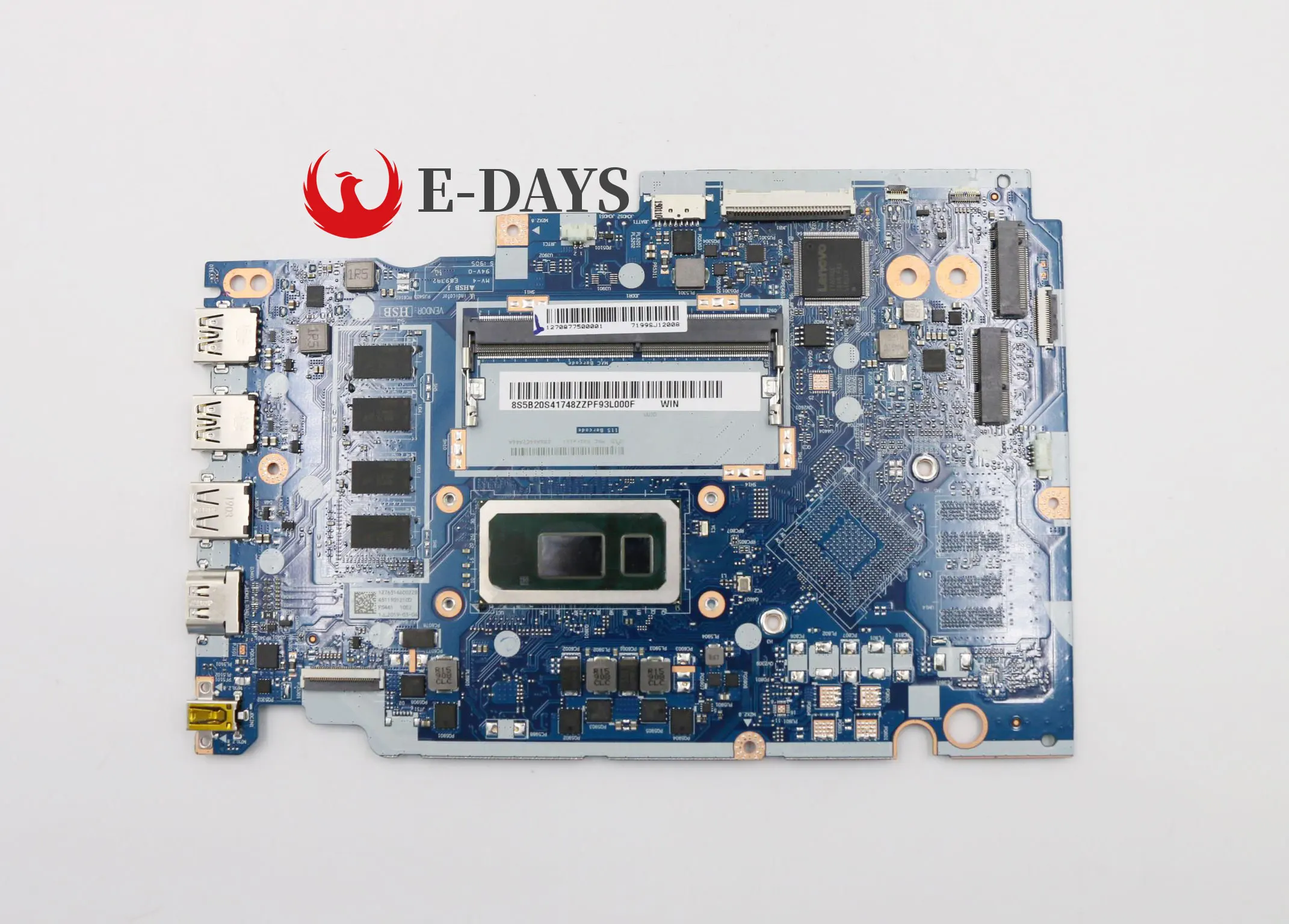 

FV440 FS441 FS540 S145-15IWL V15-IWL V14 FOR LENOVO IdeaPad motherboard Model SN NM-C121 FRU 5B20S41748 CPU I58265U I38145U