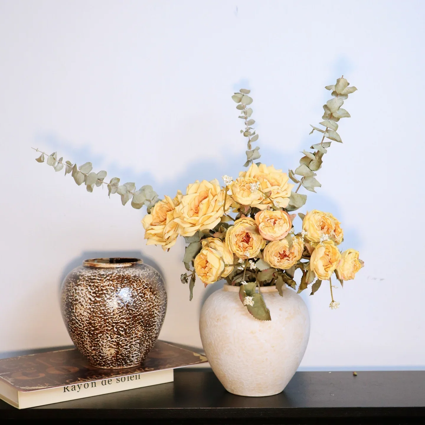 Ceramic Vase Handmade Production Irregular Speckled Patterns Flower Vase Floral Decoration Accessories Flowerpot Vases Pots