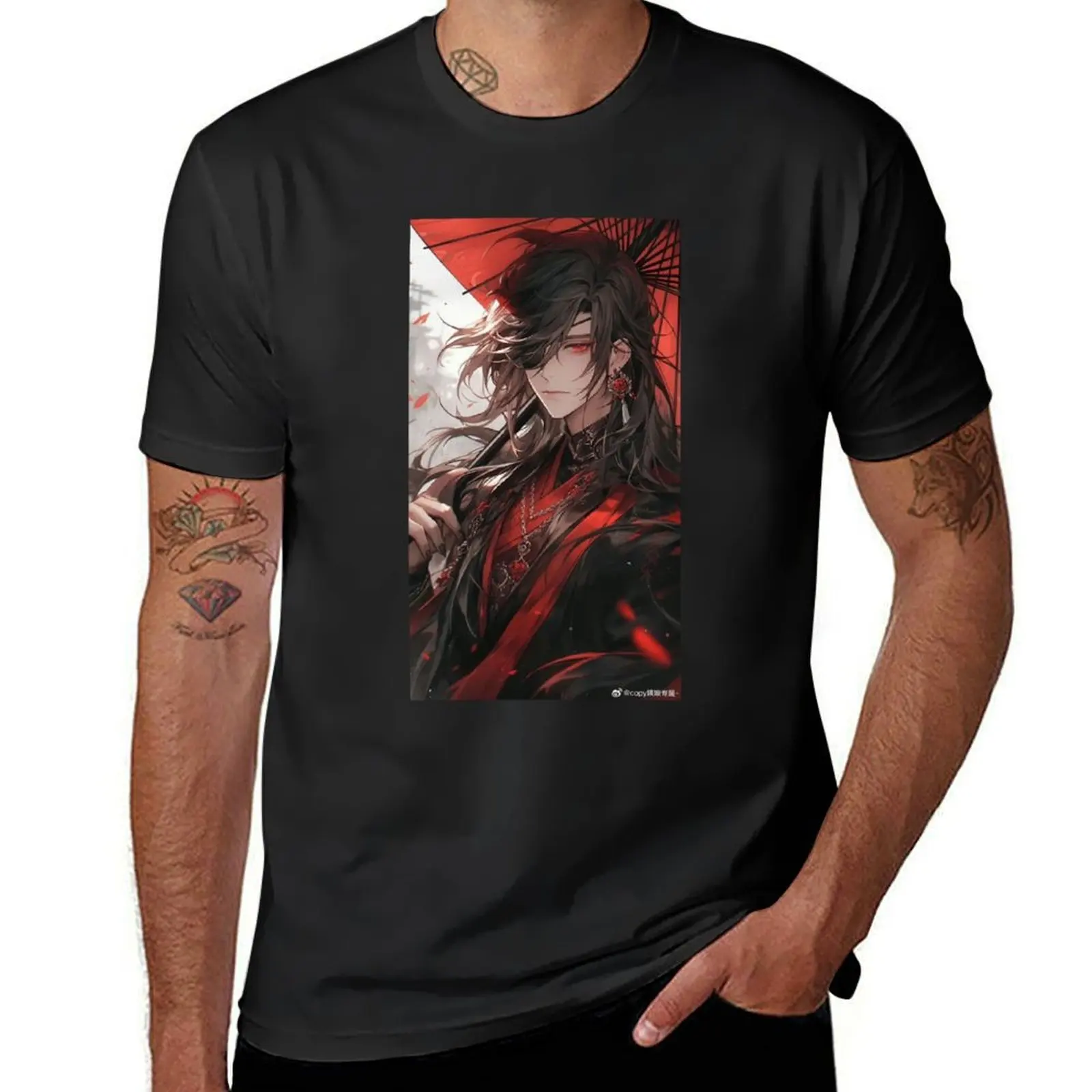 heaven official's blessing anime series T-Shirt boys whites graphics heavyweights plain mens t shirts