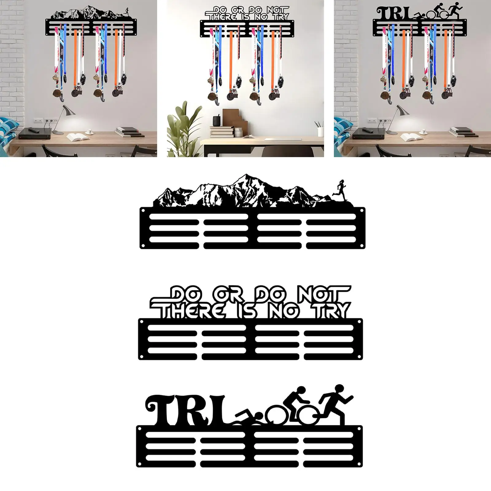 Medals Display Hanger Holder Gymnastics Soccer Medals Holder Rack Iron Sports Award Award Ribbon Organizer Medals Storage Shelf