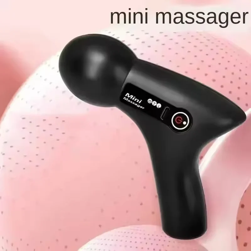 Mini-Massage, LCD-Bildschirm, 6-Kopf-Pistole, Muskelmassagegerät, tragbare elektrische Faszienpistole für Hals, Fuß, Körper, Faszienpistole