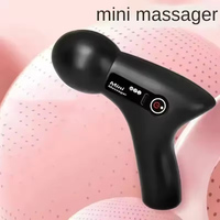 Mini Massage Massage LCD Screen 6 Heads Gun Muscle Massager Portable Electric Fascia Gun for Neck Foot Body Fascia Gun