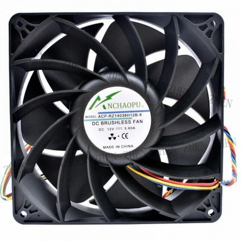 Y ACP-RZ14038H12B-6 14038 14cm 140mm DC12V 3.60A 4 lines large air cooling fan