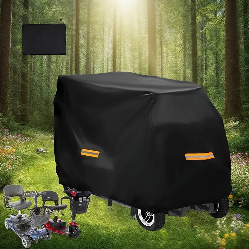 غطاء سكوتر قماش أكسفورد - حماية من الأشعة فوق البنفسجية، مثالي للدراجات البخارية الكهربائية والتخزين، غطاء سكوتر | غطاء شرائط عاكسة #5