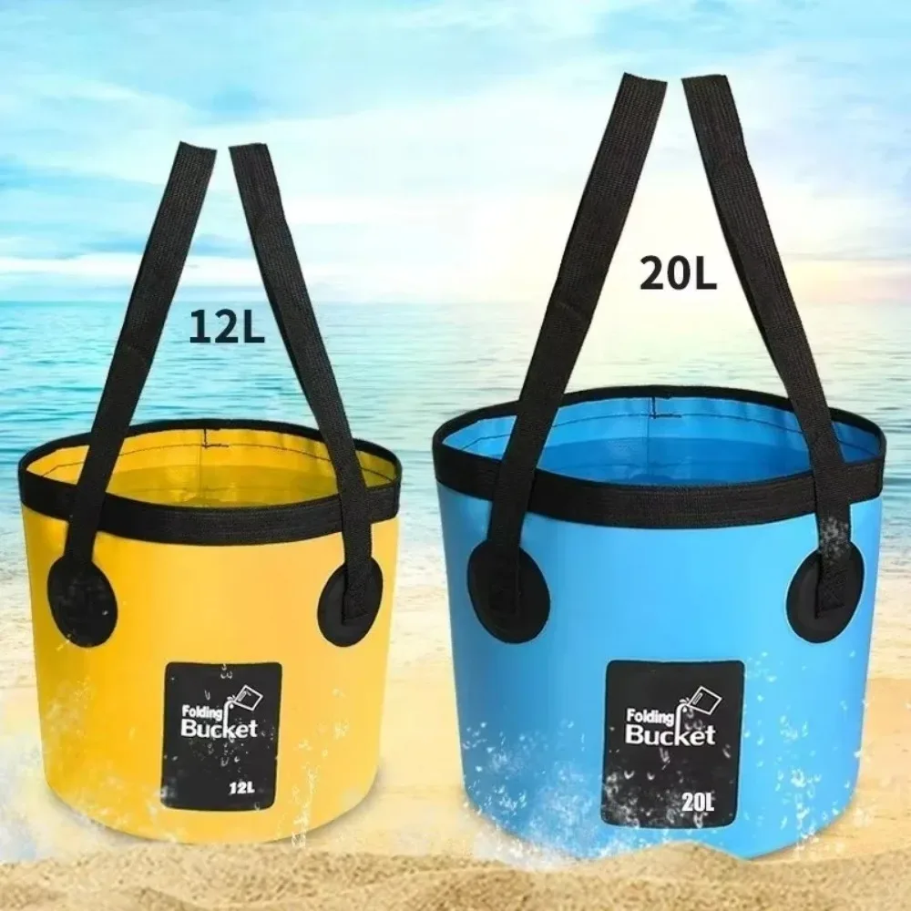 Camping Hiking Companion Durable Compact Versatile Water Bucket Ultimate Fine Super Lightweight Foldable for Washing Need 20L