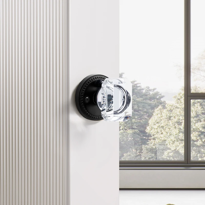 Imagem -03 - Cristal Interior Porta Knob Lock Privacidade Lock Quarto Casa Hotel Banheiro Quarto